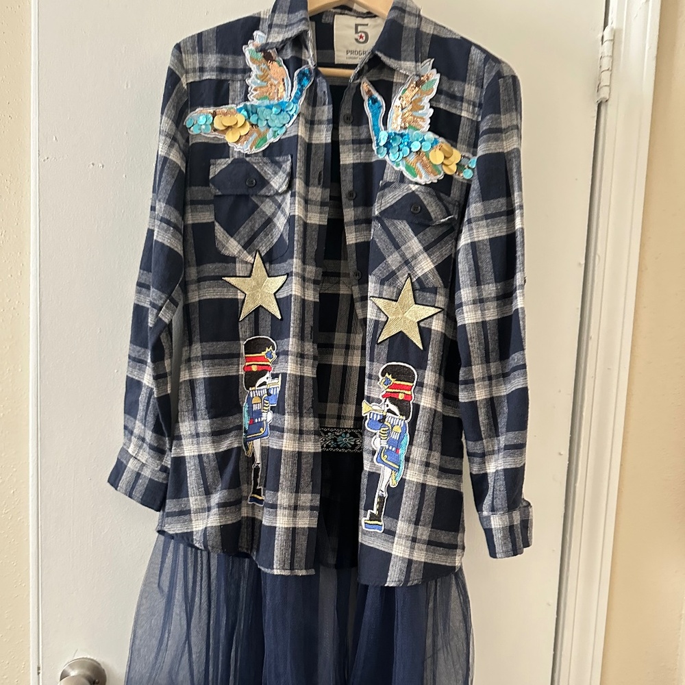 Flannel Tile dress